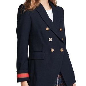 Veronica Beard Timber Navy Dickey Jacket Blazer Nautical Blue